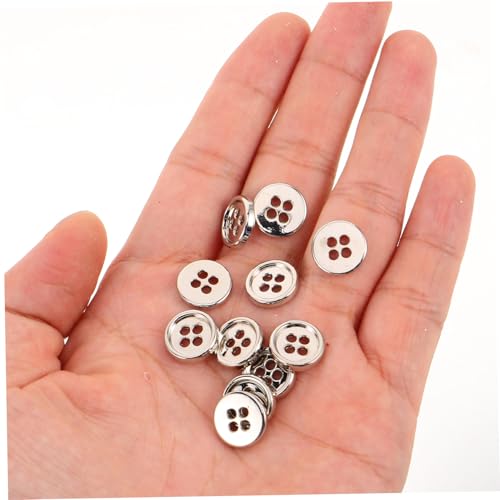 Boutons ronds alliage zinc couture vêtements petits boutons 4 trous - 5