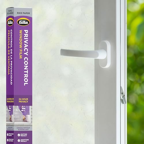 Gila Privacy Control Rice Paper Residential Window Film DIY Static Cling Easy Install 3ft x 6.5ft (36in x 78in) (19.5 sq ft)