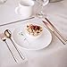 AARAINBOW 6 Pieces 18/8 Stainless Steel Flatware Set Portable Reusable Cutlery Set Travel Utensils Set Including Chopsticks Knife Fork Spoon Straws Cleaning Brush Dishwasher Safe (Rose Gold)