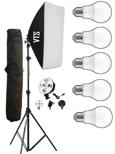 VTS PRO HD 5 Soft Led Video Light Softbox Kit | 1 Point Lighting | Stand | for YouTube Shooting,Videography, Product Photography, Continuous Studio Lights, Key Fill and Back Light VTS PRO HD 5 Soft Led Video Light Softbox Kit | 1 Point Lighting | Stand | for YouTube Shooting,Videography, Product Photography, Continuous Studio Lights, Key Fill and Back Light