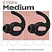 EarBuddyz Ultra Ear Hooks and Covers Compatible with Apple AirPods 1 & AirPods 2 or EarPods Featuring Bass Enhancement Technology (Medium, Black)