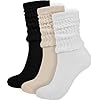 BomKinta Crew Slouch Socks – Calcetines cortos retro para mujer, calcetines tobilleros suaves y sólidos, talla 5-11
