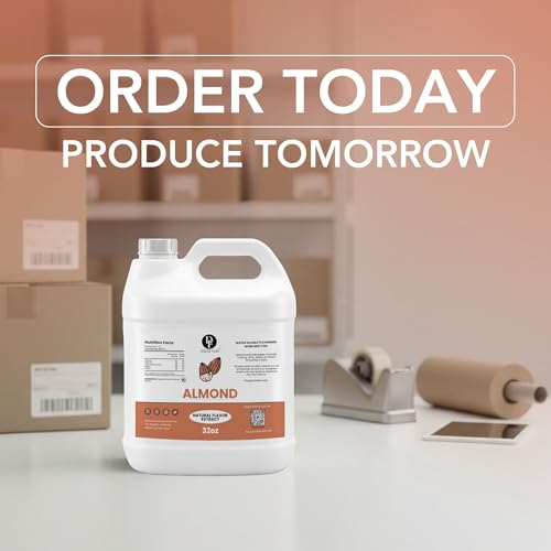Image of Dolce Flav Almond Flavoring 32 oz - Bulk Nut Extract for Bakery Manufacturing, Beverage Brands & Foodservice