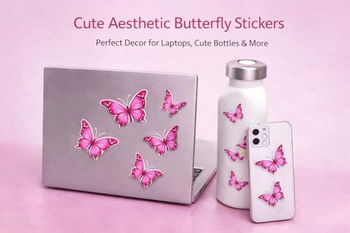 Kit papillons roses pour masquer les rayures de voiture et pc