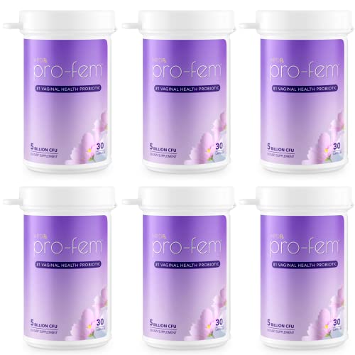 Image of HPD Rx Pro-Fem #1 Vaginal Health Probiotic | Vaginal Probiotics | Clinically Proven to Promote Yeast & PH Balance, Urinary Tract Health | Feminine Probiotics | Works in 7 Days | 30 Capsules | 6-Pack