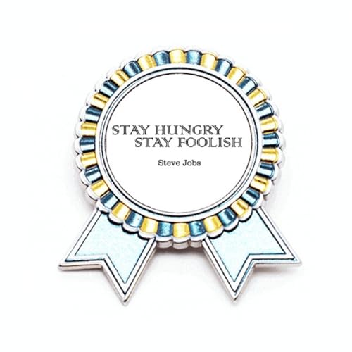 Broche citation Steve Jobs médaille Art Déco idée cadeau métal