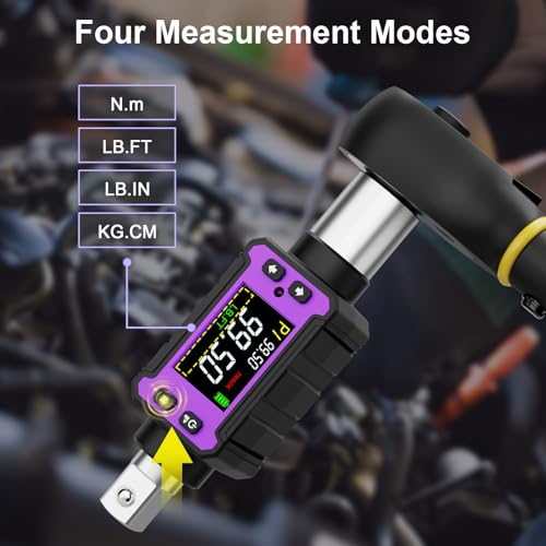 Image of ANPUDS 1 /2 inch Digital Torque Adapter Set (2-99.6 Ft.lb / 2.7-135 Nm) | Slim Electronic Torque Wrench Converter, ±2% Accuracy for Bike, Automotive, Motorcycle & Precision Repair