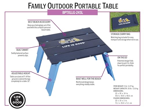 Table pliante de camping portable réglable légère avec sac - 8