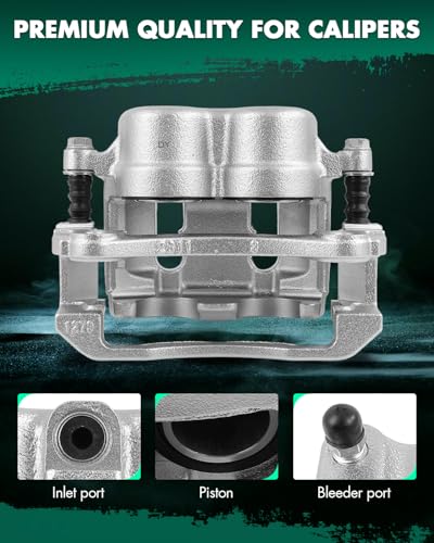 Image of SCITOO 18B4607 18B4606 Front Left & Right Disc Brake Calipers w /Bracket For Ford For Explorer 1995-2001,For Ford For Ranger 1995-2002,For Mazda For B2300 1995-1996 2001-2002,Double Pistons