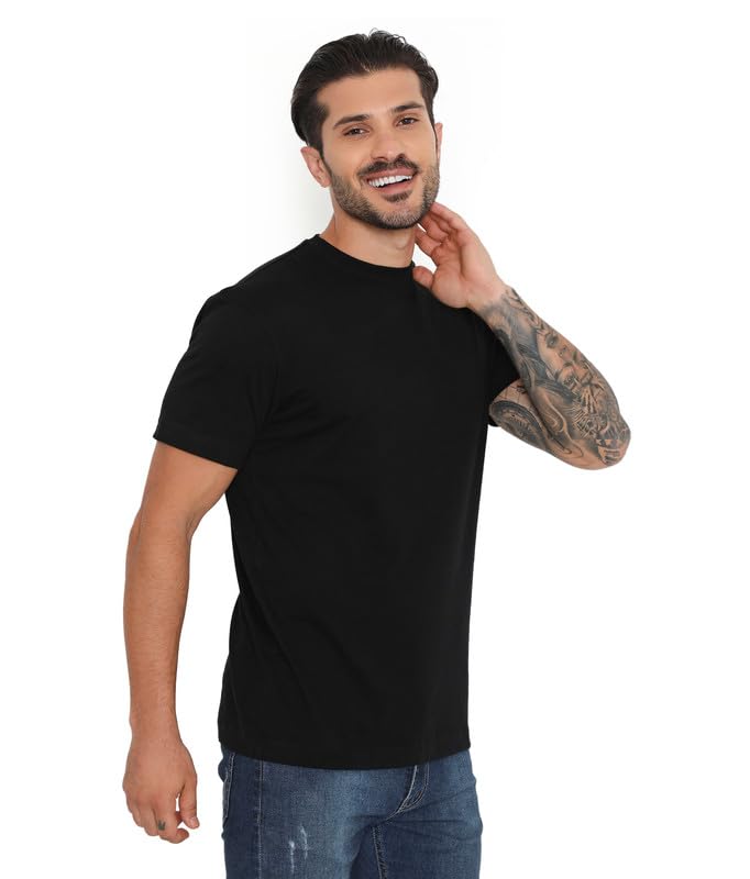 Image of Rivolta Men's Solid Regular Fit T-Shirt