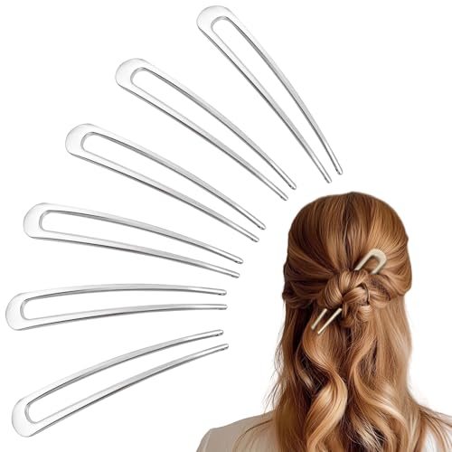 Épingles à cheveux françaises accessoires coiffure vintage femme lot 6 fourchettes métal 10 cm
