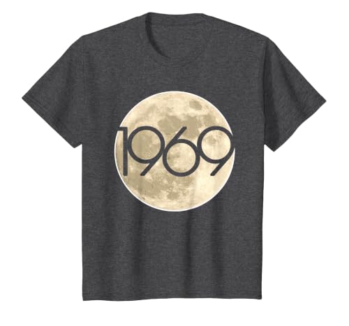 50th Anniversary Apollo 11 1969 Moon Landing T-Shirt, Youth, Dark Heather Grey, Small
