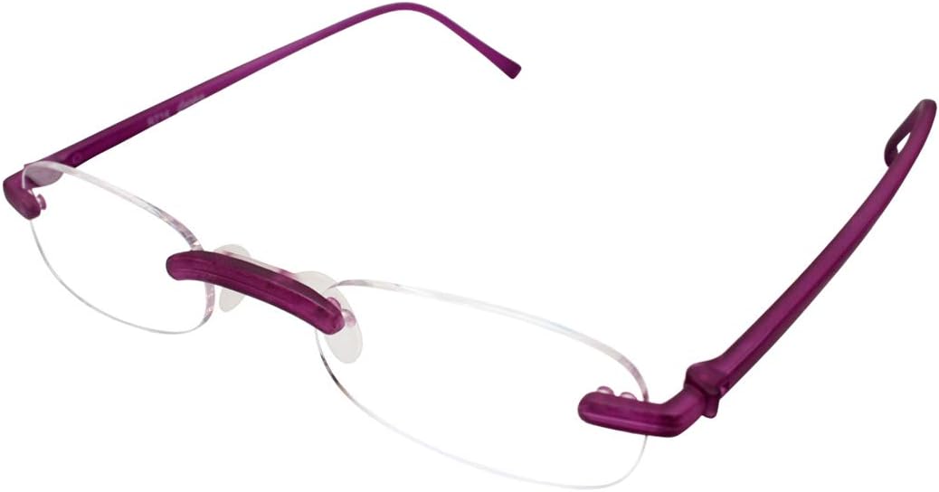 Calabria 714 Rimless Reading Glasses with Clear Lenses – Cobalt (3 Pack) | Reading Glasses for Men & Women | Readers for Home & Office | Bendable Flexible TR90 Frame | Eyewear +3.25