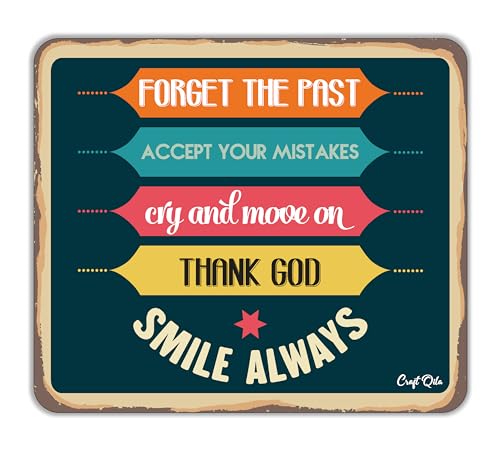 Image of Craft Qila Forget The Past Motivational Mouse Pad for Laptop Computer (8.5 x 7.5 Inches)