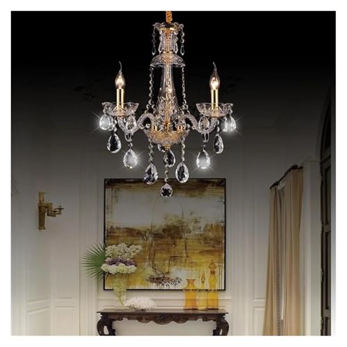 Chandelier en cristal de luxe pour salon | Luminaire européen haut de gamme CFWSHJ