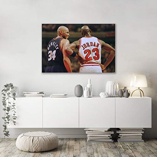 Peinture sur toile Michael Jordan pour salon et décoration murale moderne
