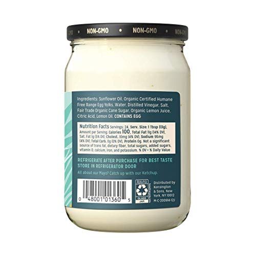 Sir Kensington's Mayonnaise Classic Mayo Gluten Free, Project Verified, Certified Humane Free Range Eggs, Shelf-Stable 12 oz