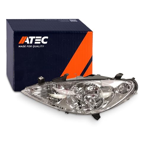 ATEC Germany 1x Faro delantero Faro principal izquierdo (lado del conductor) con servomotor H7/H1 sin luz antiniebla con PEUGEOT 307 (3A/C), 307 Break (3E), 307 CC (3B), 307 SW (3H)
