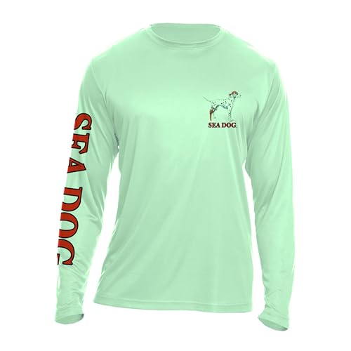 SEA DOG Chasing Summer UPF50 UV Sun Protection Long Sleeve Shirt 100% Microfiber Polyester - Designed & Printed in USA2