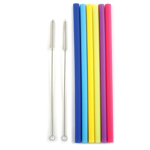 Pitillos reutilizables de silicona Norpro jumbo con cepillos miniatura 1