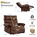 HOMYEDAMIC Oversized Recliner Chair Extra Wide Large Recliner for Adults 350lbs with Lumbar Support Pillow Nursery Chair Living Room (Manual, Brown-6002)