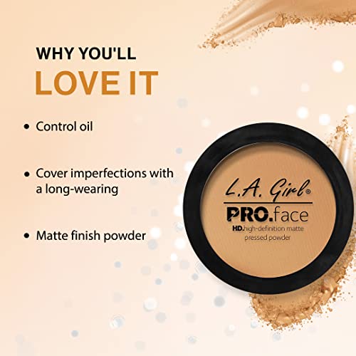 Image of L.A. Girl Pro.Face Matte Pressed Powder, True Bronze GPP611 (Pack of 2)