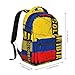 SEOCKA Vintage Colombian Flag Colombia Roots Casual Backpack Travel Pack Bag Laptop Backpacks With Side Pockets Front Zipper Pockets Bookpack Daypack Picnic Rucksack Computer Bag