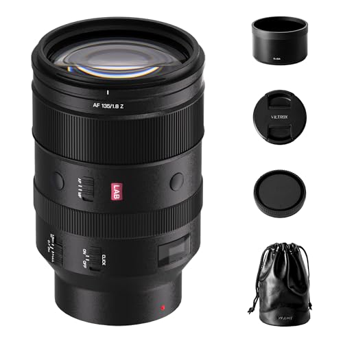 VILTROX AF 135mm f/1.8 Lab Objetivo fotograma Completo para Montura Nikon Z, Teleobjetivo Gran Angular 135mm F1.8 con Enfoque Fijo y Motor HyperVCM Compatible con Nikon Z5II Z6III Z9 Z8 Z50 II ZFC