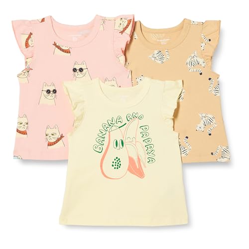 Image of Amazon Essentials Girls and Toddlers' Sleeveless Ruffle T-Shirt