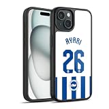 Head Case Designs Officially Licensed Brighton & Hove Albion F.C Yasin Ayari 2025/26 Players Home Kit Gel Armor Case [Military Grade Drop Protection] Compatible with Apple iPhone 15