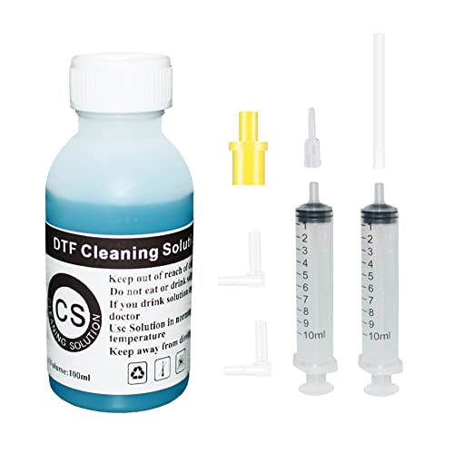 Dtf Printer Cleaning Solution, Universal Printer Nozzle Cleaner Dtf Ink Cleaner For Dx5 I3200 Xp600 L1800 L800 L1390 Xp-1500 Printers-Works With Dtf Dtg Uv Ink (100Ml) #TOP7
