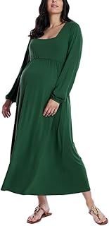 Women's Long Sleeve Empire Waist Maxi Pregnancy Dress - Buy now