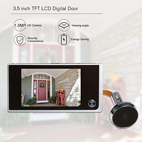 Kit de Mirilla Digital LCD Splenssy de 3.5 pulgadas con Monitor Interior y Cámara Exterior 1MP Ángulo de Visión de 120 Grados miniatura 5