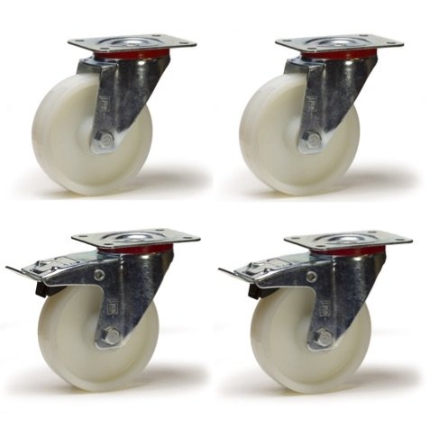 Roulettes pivotantes polyamide blanc 80 mm déplacez facilement vos charges 450kg