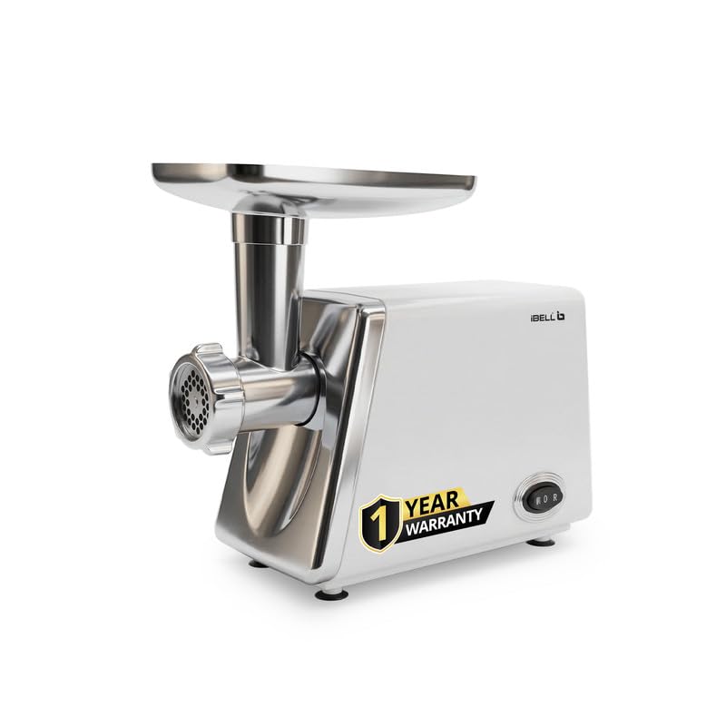 Image of iBELL MINCEPRO750 Stainless Steel Meat Grinder, 800W Powerful Motor, Heavy Duty Mincer Machine for Mincing /Chopping Meat, Keema /Sausage /Kebab Maker