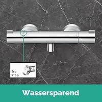 hansgrohe Ecostat 1001 CL - Duschthermostat Aufputz, Duscharmatur mit Sicherheitssperre (SafetyStop) bei 40° C, Thermostat-Armatur für die Dusche, Mischbatterie für 1 Verbraucher, Chrom, 13211000 – Ansicht 5