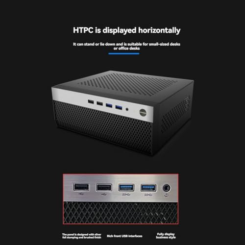 Châssis HTPC Mini ITX boîtier PC compact 4XUSB compatible carte mère Mini-ITX - 4
