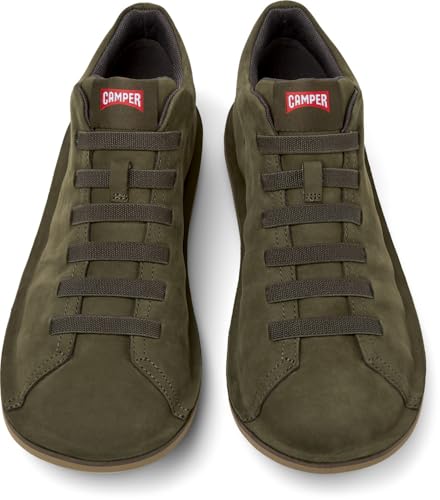 Camper Para Hombre. 36678-087 Zapatillas De Piel Beetle Verde (41), Plano, Cordones, Casual - 4