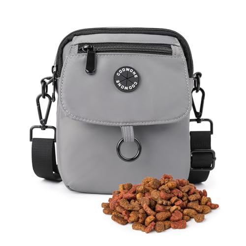 COOWONE Waterproof Dog Walking Bag Crossbody Bags Dog Treat Pouch for Pet Training Puppy Treat Tote Treat Bag Dog Mom Purse