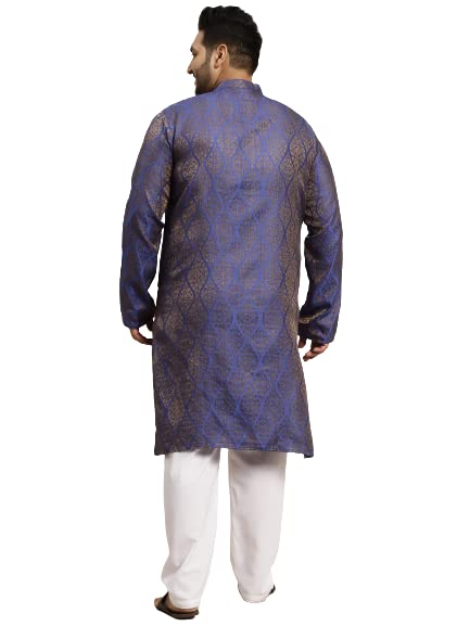 Image of SOJANYA (Since 1958 Men's Jacquard Silk Printed Kurta & Pyjama Set