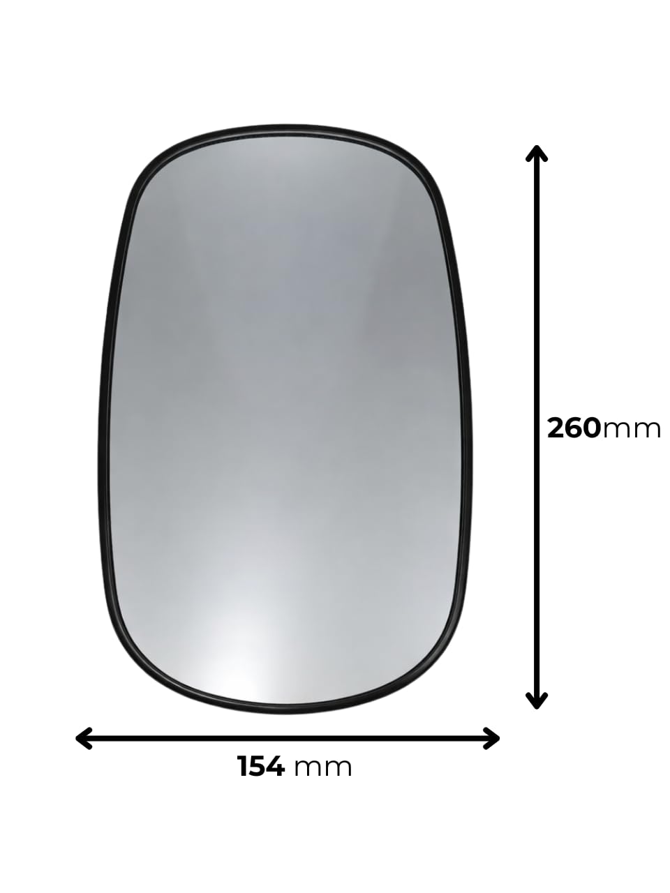 2x Außenspiegel Rückspiegel Set 260x154 mm + Halterung 180 mm Universal für Traktoren | Ø16–24 mm Aufnahme | Ø18 mm Halter | E20 geprüft | kompatibel mit JCB, JD, Case IH, New Holland, Ford