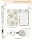 Uniclife Floral Sliding Ausweishülle Blume Kunststoff Case mit einziehbarem Badge Reel Karabiner-Clip und abnehmbarem Lanyard Strap Hard Vertical Card Protector