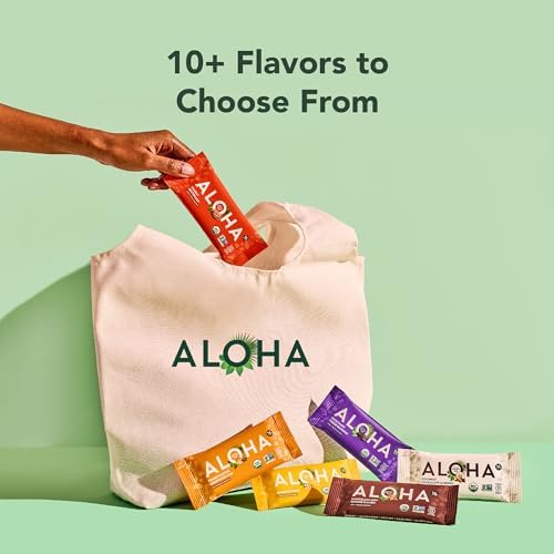 ALOHA Organic Plant Based Protein Bar | Peanut Butter Chocolate Chip, 12 Ct - 4