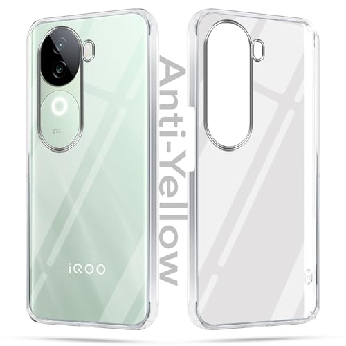 Image of Jkobi Lifetime Anti-Yellow Clear Back Cover Case for Vivo iQOO Z9s (Sleek Hard Crystal | Shockproof and Camera Protection)