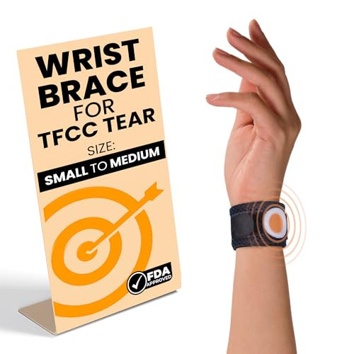 BULLSEYE TFCC Tear Wrist Brace – Adjustable Wrist Band with Silicone Ring Stabilizer for...