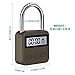 Metal Time Padlock - Multi-Function Timer Lock 99 Hours Max Timing with Electronic LCD Timed Display Micro USB Rechargeable Black