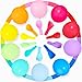 Colorful Balloons 100 PCS, Assorted Color 12 Inches Rainbow Latex Balloons with Bonus Confetti, 10 Bright Colors Party Balloons for Birthday, Wedding, Baby Shower, Decoration (Round-100)