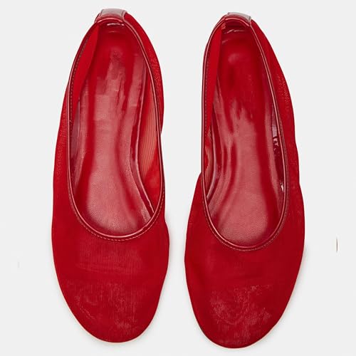 Mesh Ballet Flats for Women Cute and Fashionable Round Toe Design with Breathable Material for Easy Pull-On Wear3