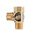 Camco 3-Way Valve Replacement for RV Winterization Water Heater by-Pass Kit - Heavy Duty Brass Construction - Provides Easy Non-Restricted Flow & Installs Easy (37463)