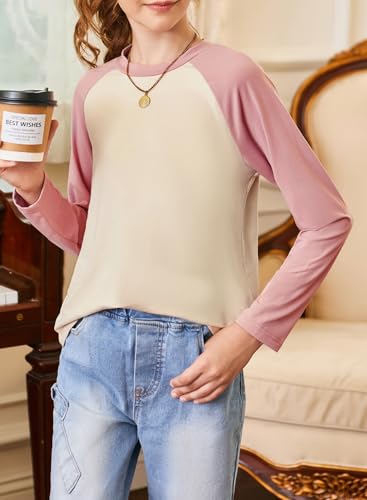 blibean Tween Girls Color Blocked Long Sleeve T-Shirt Size 6-15 Years3